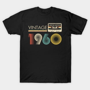 63rd Birthday Vintage 1960 Limited Edition Cassette Tape T-Shirt